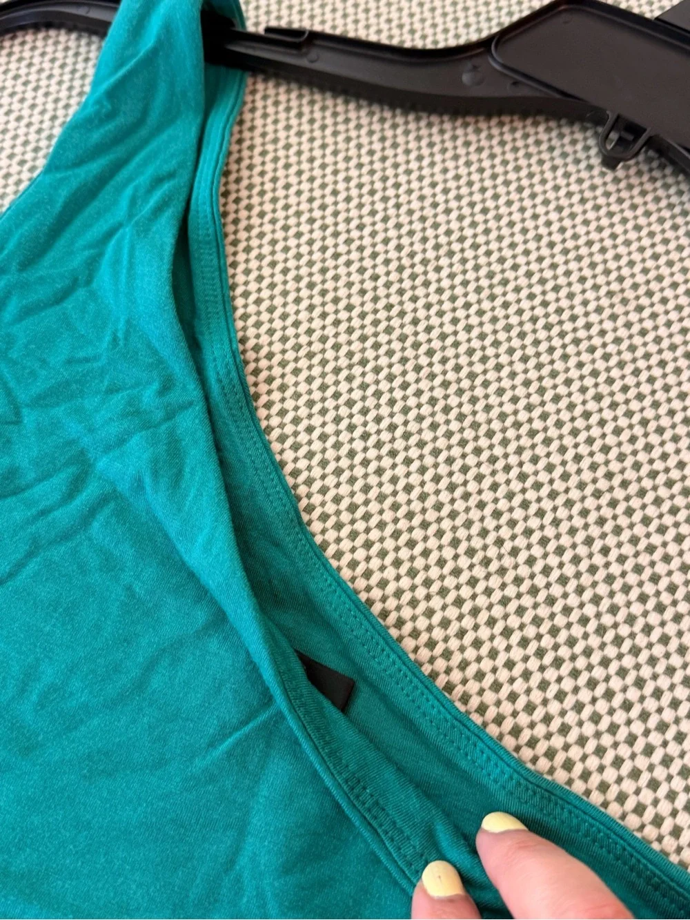 J. Crew One-Shoulder Modal Knit Top in Teal Green EUC #128